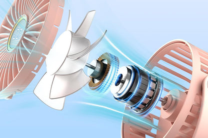 Portable Octopus Stroller Fan with Digital Display and 3 Speed Settings-Pink