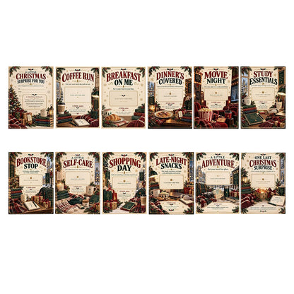 DIY Christmas Gift Card Book with Spiral Binding and Handwritten Notes - Style3