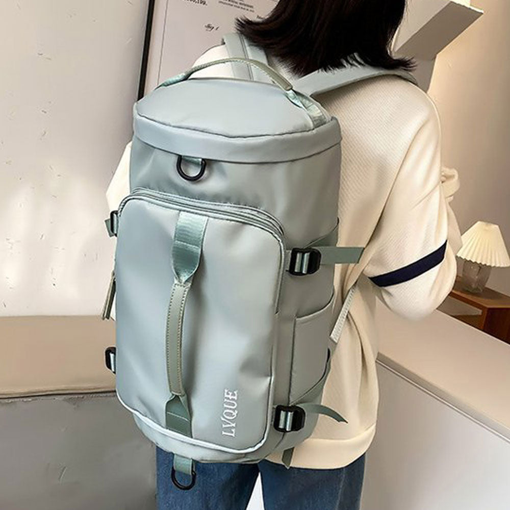 Large Capacity Travel Duffle Bag Sport Gym Backpack -Green