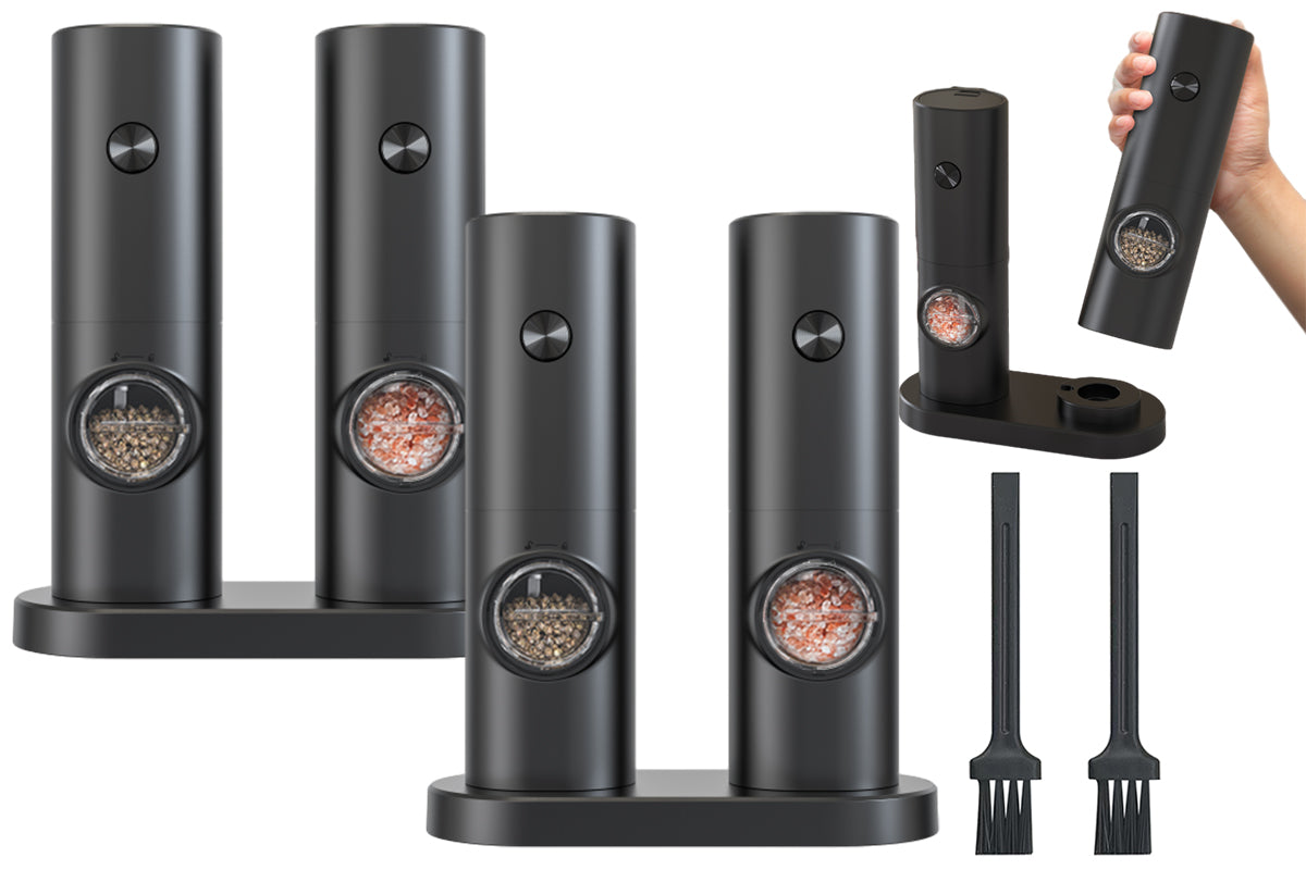 4Pcs Electric Salt And Pepper Grinder Set Automatic Salt Pepper Grinder Mill