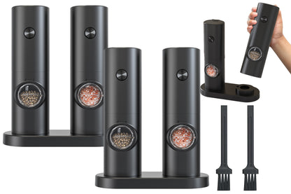 4Pcs Electric Salt And Pepper Grinder Set Automatic Salt Pepper Grinder Mill