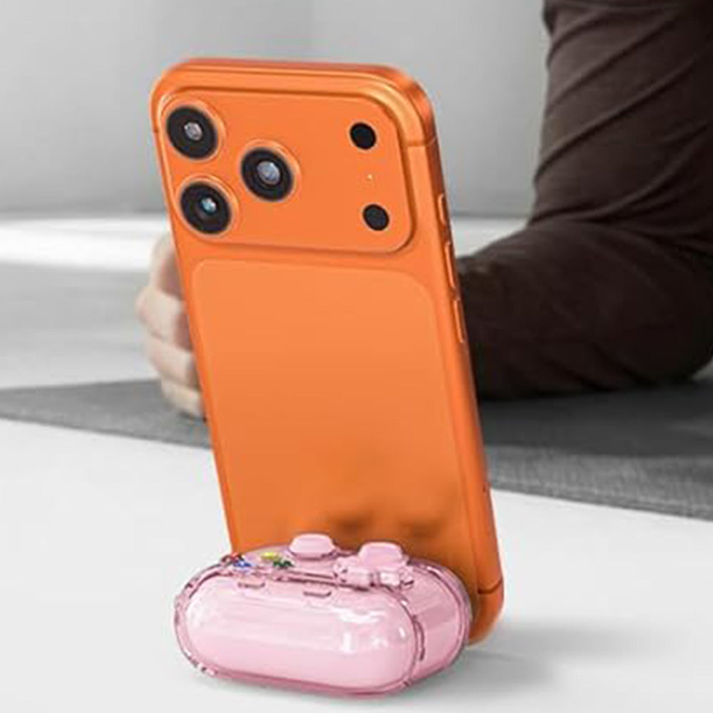 Case Cover with Lock Button and Phone Stand Protective Case for AirPods 4-Pink