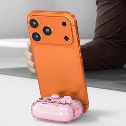Case Cover with Lock Button and Phone Stand Protective Case for AirPods 4-Pink