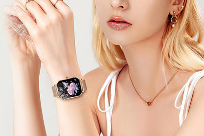Smart Watch Bluetooth Call Make Calls Musics Fitness Tracker Heart Rate Sleep Monitor -Gold