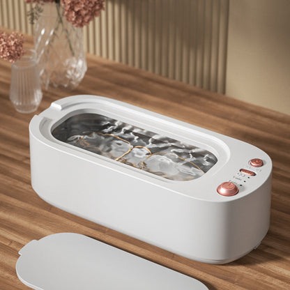 45KHz Ultrasonic Jewelry Cleaning Machine for Jewelry Eyeglasses Rings White