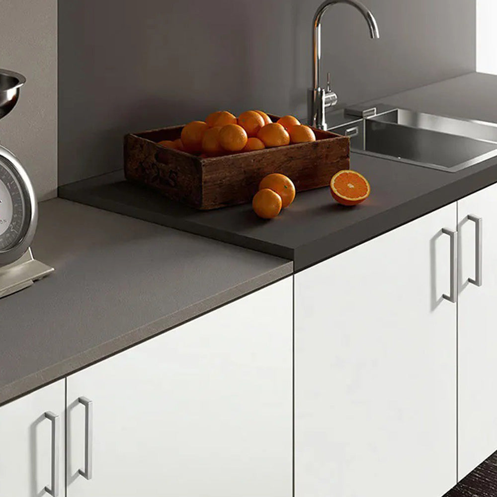 2 Pieces 12mm Square Stainless Steel Kitchen Cabinet - Silver
