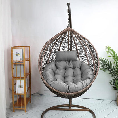 Hanging Egg Chair Cushion Seat Pad for Swing Chair Patio Furniture Gray