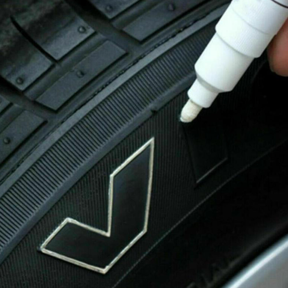 12Pcs Permanent Oil Based Paint Pen Waterproof Markers White