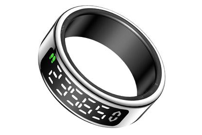 Smart Ring Health Tracker Waterproof Fitness Rings for Heart Rate Sleep-Silver