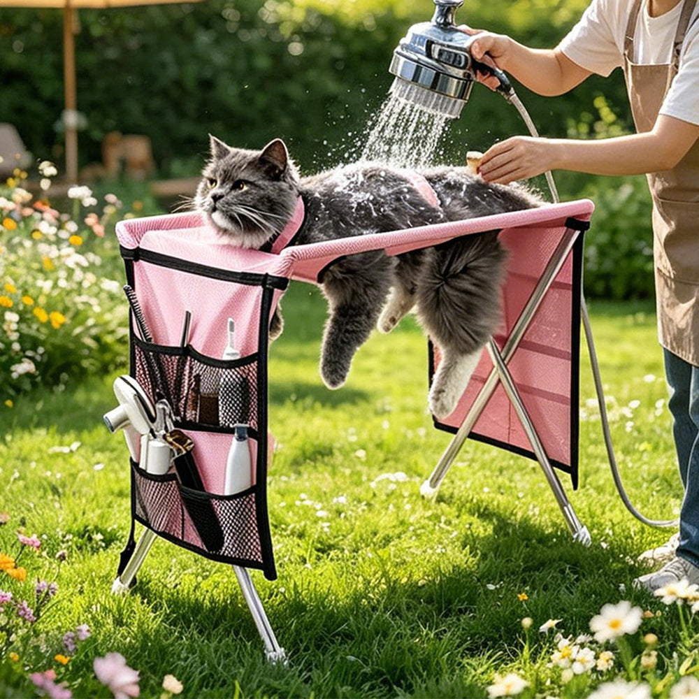 Pet Grooming Hammock Bed Dog Nail Cutting Hammock - Pink