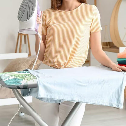 Heat Retaining Felt Ironing Board Cover Easy Fitted Elastic Edge-Leaves