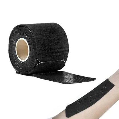 Kinesiology Tape Waterproof Breathable Latex-Free for Ankle Wrists Knees Black