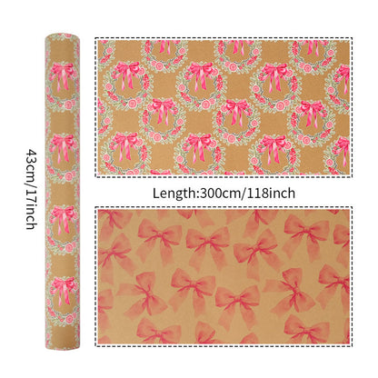 2 Pack Double Sided Christmas Wrapping Paper 4 - Vintage Stamps