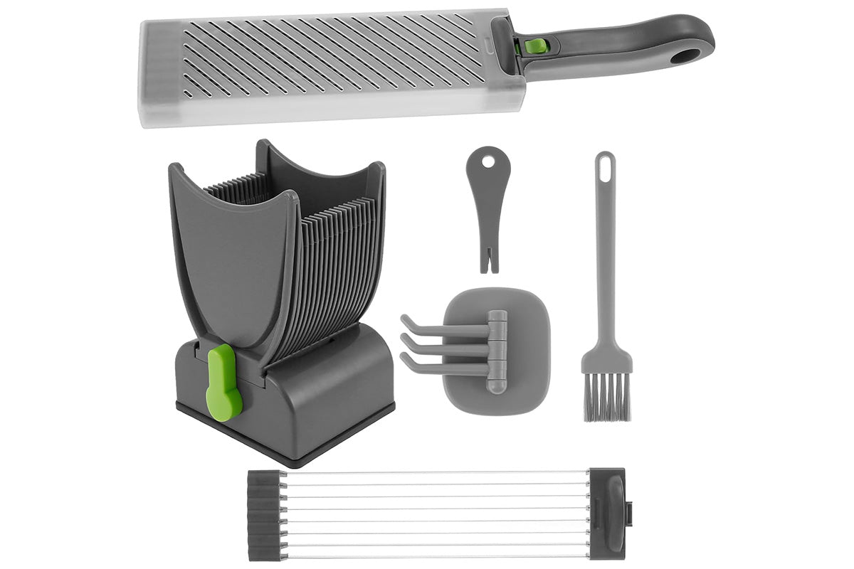 Manual Meat Slicer with Stainless Steel Blade for Beef Pork Mutton Hot Pot -Grey