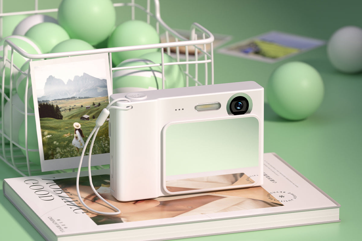 4K Digital Camera 2.4 Inch  1080P 48MP Entry Level Students Camera with 8 Times Zoom Built-in Music Games for Teens Christmas Gift-White