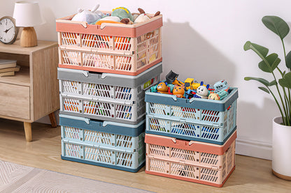 Portable Foldable Storage Basket-Blue