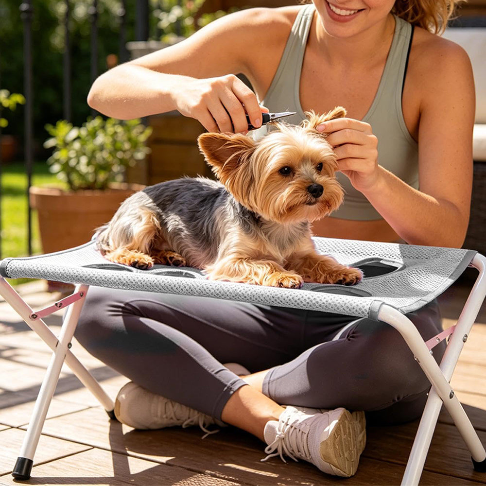 Pet Grooming Hammock Bathing Restraint Bed for Claw Car - Grey
