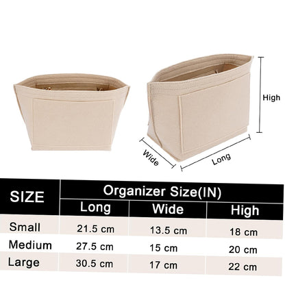 Felt Purse Organizer Insert-Beige
