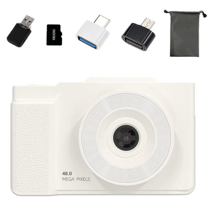 16X Zoom Digital Camera 180 Degree Flip Screen Autofocus Video Camera with 32G Memory Card White