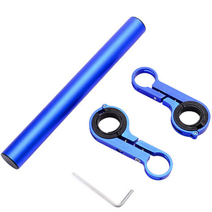 20cm Aluminum Alloy Bicycle Handlebar Extender Mount-Blue