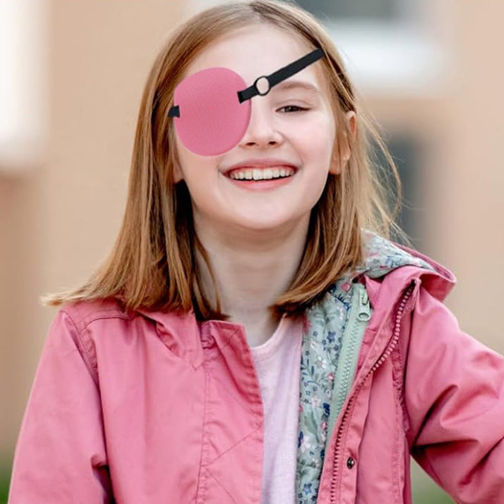 2Pcs Set Eye Patch Adjustable Single Eye Mask for Left or Right Eye Pink