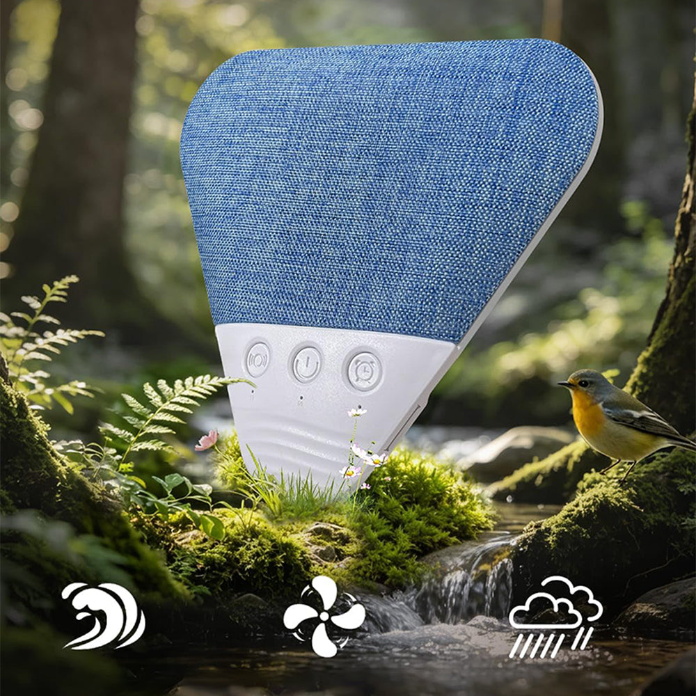 Pillow Speaker Bluetooth Under Pillow Sleep Speaker with White Noise-Blue