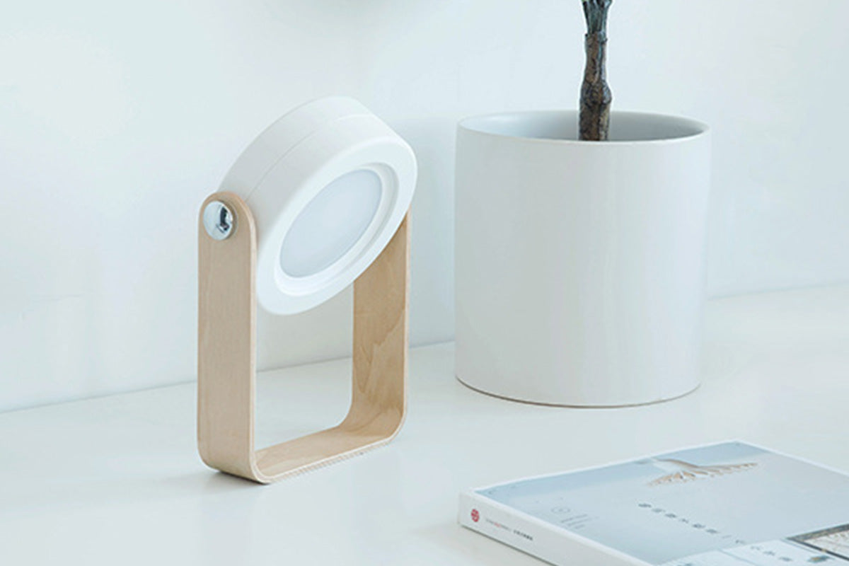 Multi Dimmable Foldable LED Night Light Table Lamp Portable Camping Flashlight-White