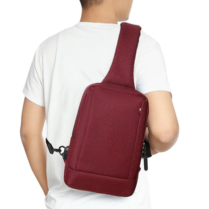 Chest Bag Messenger Bag Sling Bag Crossbody Shoulder Bag Travel Work Satchel Bag Red