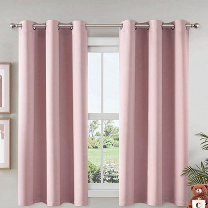 100% Blackout Curtain Panel with Black Liner â€?Heat & Light Blocking Pink