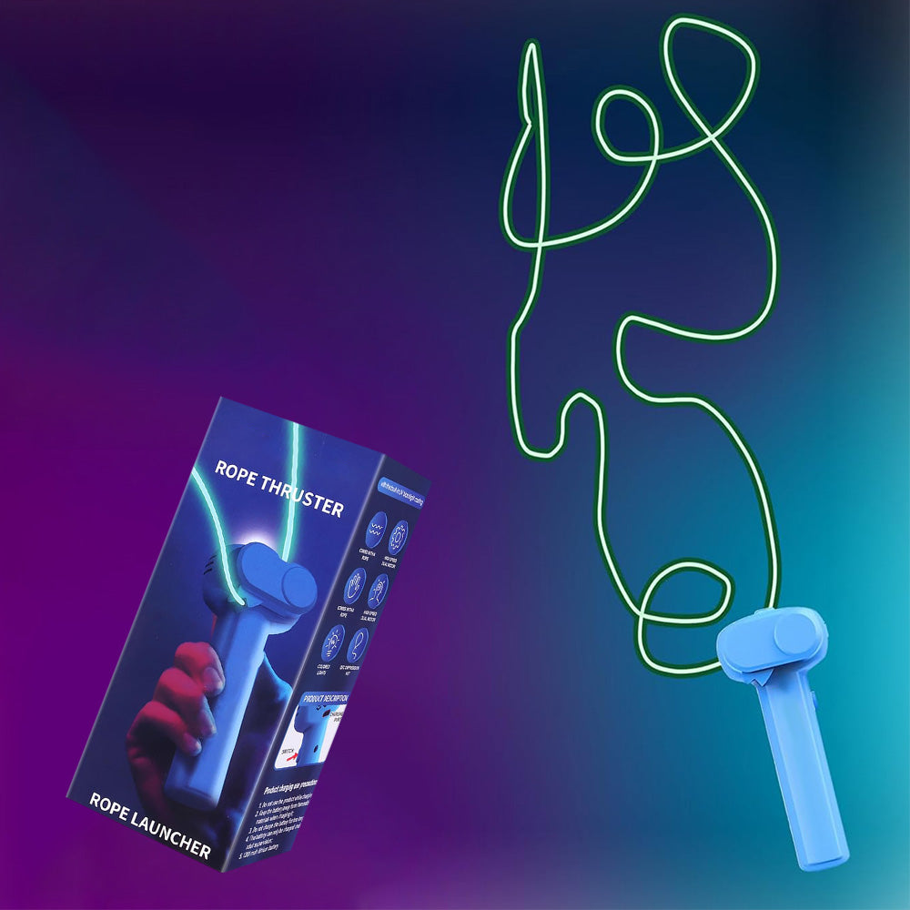 String Rope Launcher Fidget Toy Glow in The Dark Rope String Shooter Christmas Birthday Party Favor Blue