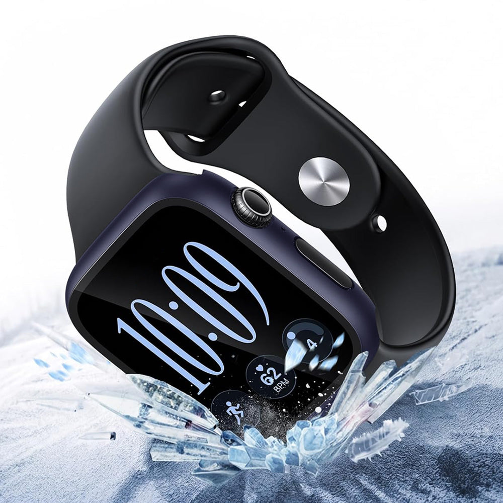 2 Piece Case and Screen Protector Set for Apple Watch Series 12 - Dark Blue