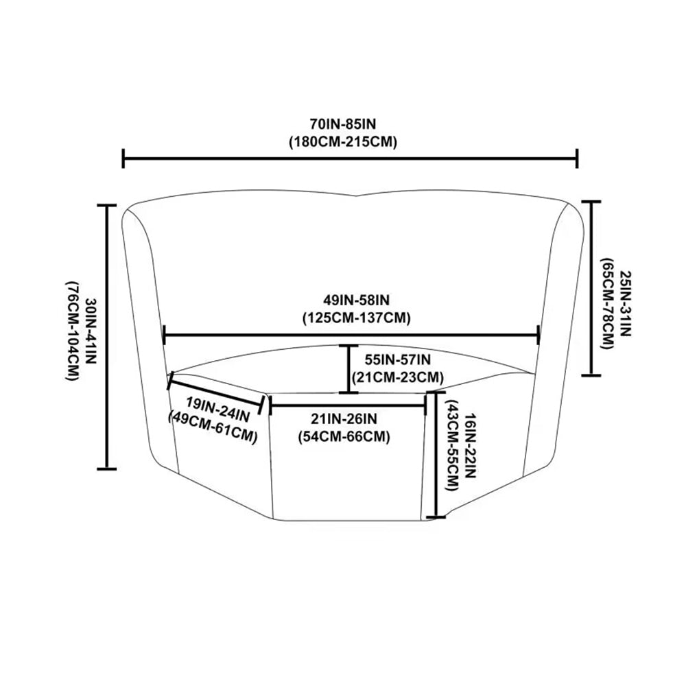 Corner Sofa Cover Anti Slip Covers Recliner Corner Sofa Protector Black