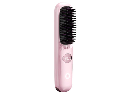 Hair Straightening Brush USB Rechargeable with LED Screen