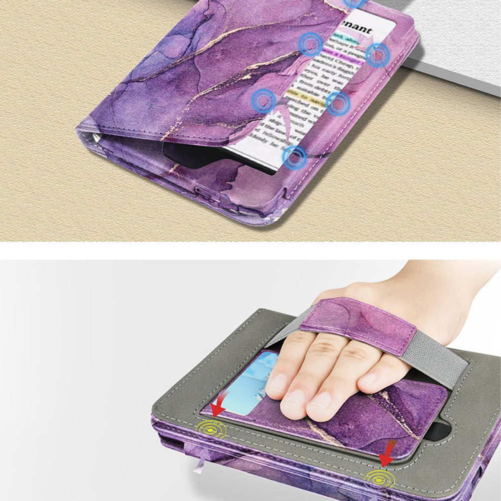 Case for Kindle Paperwhite 6 with Hand Strap Stand 7 Inch-Purple