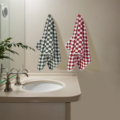 4Pcs Set Absorbent Hand Towels Soft Fleece Face Towels for Bathroom Kitchen Gym Style 2