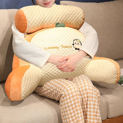 Back Rest Reading Pillow Neck Lumbar Support Pillow Chair Cushion Orange Toast