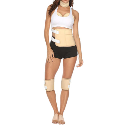 9PCS Reusable Castor Oil Pack Set ââ‚?Organic Cotton for Neck  Waist & More Beige