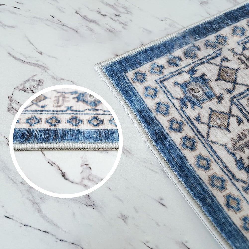 Persian Runner Rug for Hallway-Navy