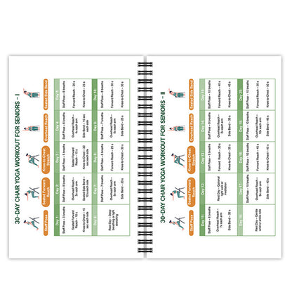 Chair Yoga Book for Seniors: Strength Balance & Wellness Exercises -Orange