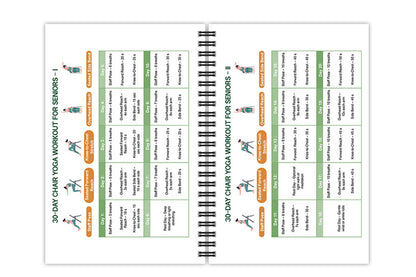 Chair Yoga Notebook for Seniors Wellness Exercises - Orange