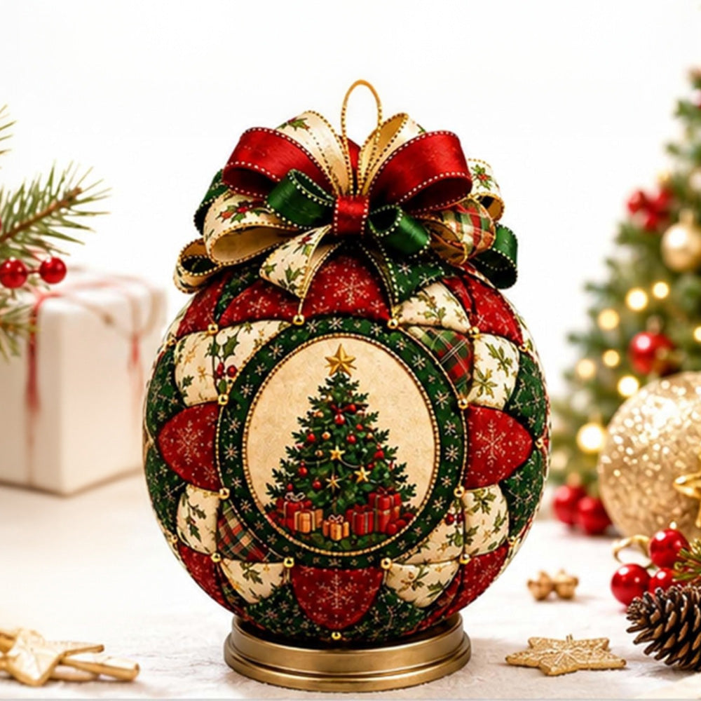 Adult Christmas Patchwork Ball DIY Ornament Craft Kit - Christmas Tree