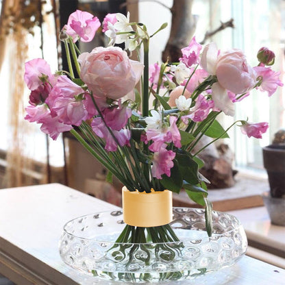 Spiral Flower Stem Holder Spiral Ikebana Stem Holder for Vases DIY Bouquet Twister Flower Arrangement Holder Yellow