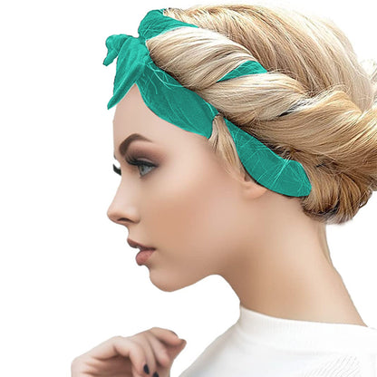 Heatless Curling Rod Headband Set Lazy No Heat Overnight Hair Curler Headband Ties for Women Girls Green