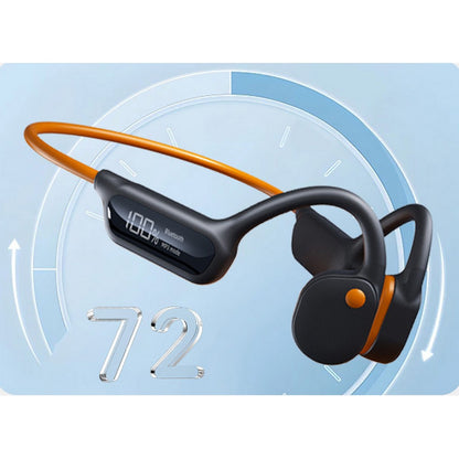 Wireless Bone Conduction Headphones Swimming Sports Bluetooth Headset-Orange