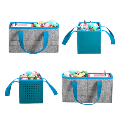 Portable Felt Cloth Storage Bag for Kidsâ€?Musical Speakers Blue