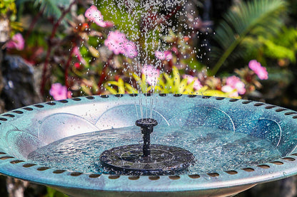 Solar Bird Bath Fountain Pump with 6 Replacement Nozzles