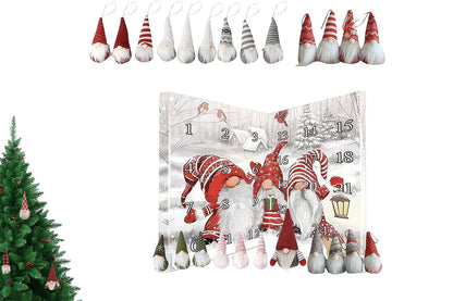 Christmas Gnomes Advent Calendar 2025 24-day Countdown Calendar Dwarf Ornaments-24 Gnome