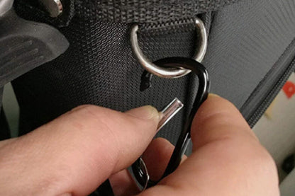 Dual Sided Golf Club Groove Cleaner Brush Tool with Retractable Carabiner -Red