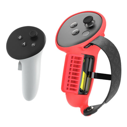 Silicone Controller Grips Cover VR Accessories Compatible with Meta Quest 3/Meta Quest 3S Red