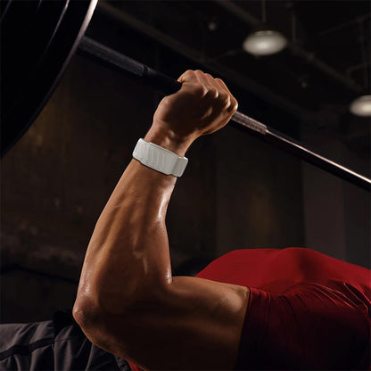 Silicone Sport Band for Whoop 5.0 Waterproof Replacement Wrist Strap White